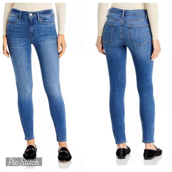 Frame Blue Le High Skinny Jeans - Picture 1 of 7